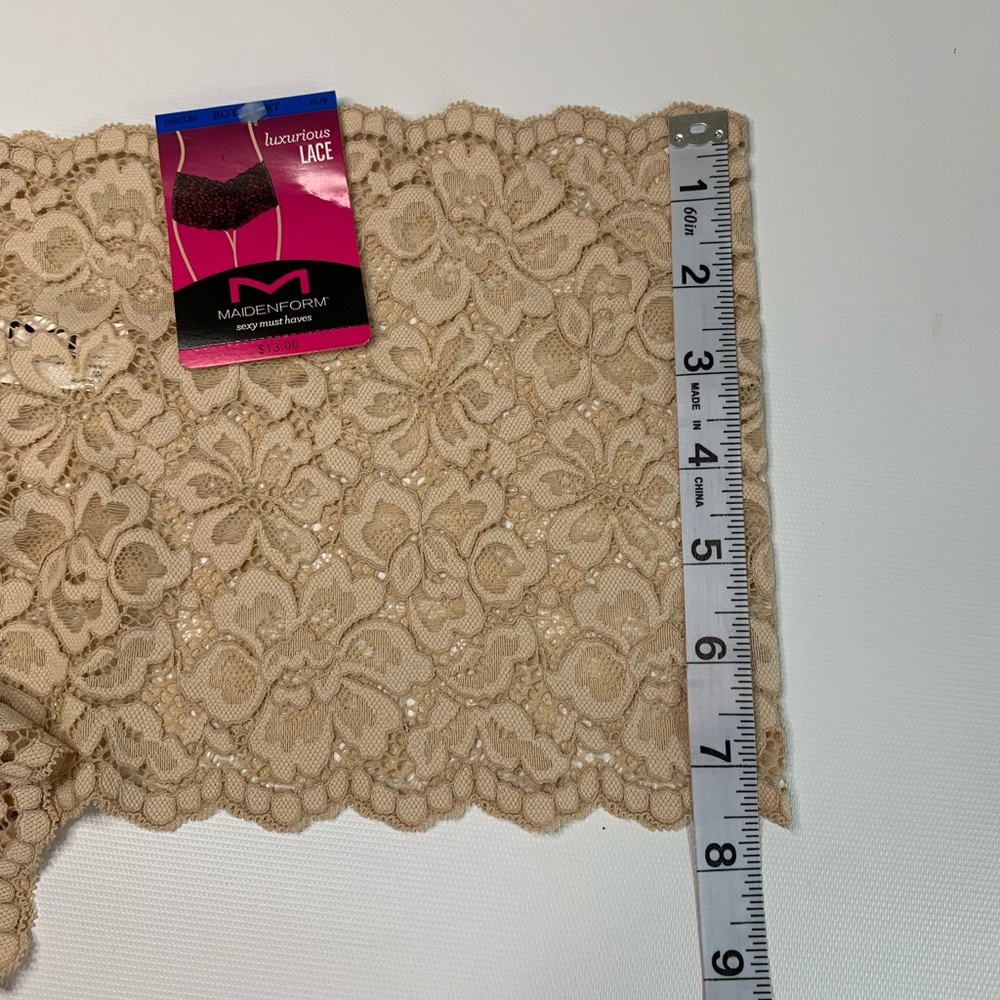 Maidenform Women's Beige Lace Boyshorts panties Size XL/8 Bundel -4 - Picture 9 of 9